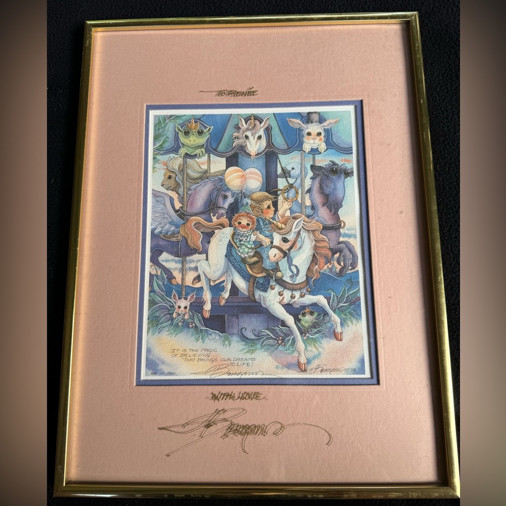 Jody Bergsma Signed Framed Lithograph 155/7500 ‘It Is the Magic of Believing…’